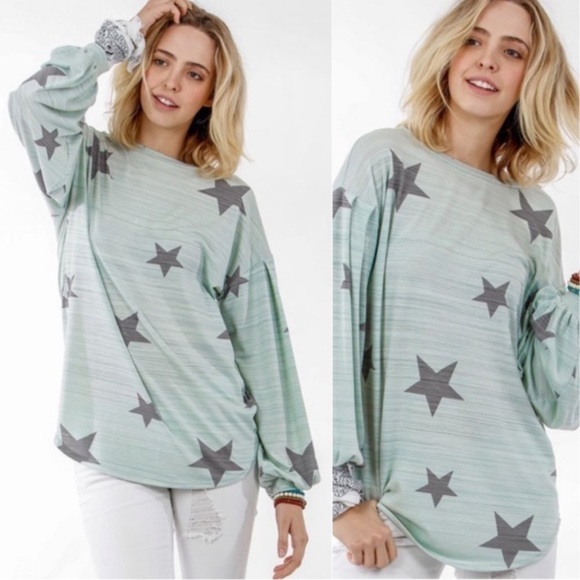 Last One! Mint Stars 🌟 Tunic - Picture 2 of 8